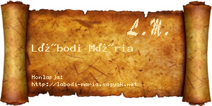 Lábodi Mária névjegykártya