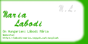 maria labodi business card