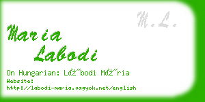 maria labodi business card